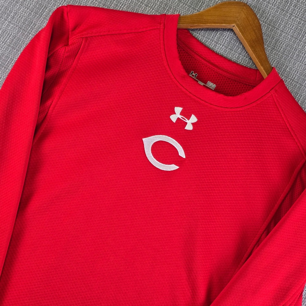 Cincinnati Reds x Under Armour Pullover Mens Large Red Long Sleeve - Picture 1 of 12